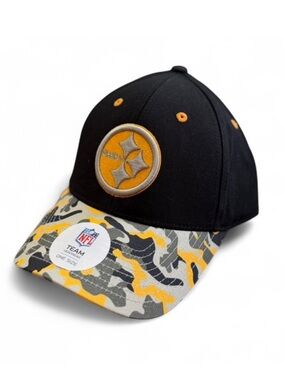 NWT Limited Edition Men’s NFL Pittsburgh Steelers Camo Brim Baseball Cap